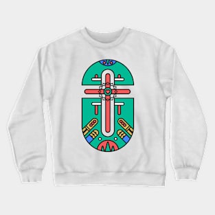Christian cross and abstract design elements Crewneck Sweatshirt